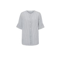 Striped Long Blouse, dark blue-white