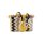 Bag with Raw Edges, Woven Look, multicolour