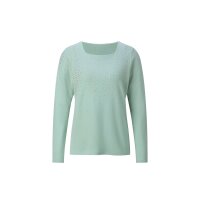 Long Sleeve Shirt with Glitter Stones, chalk mint