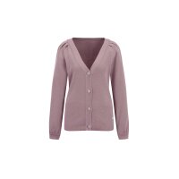 Lyocell-Mix-Strickjacke m. Schmuckknöpfen, mauve