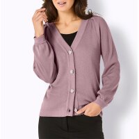 Lyocell-Mix-Strickjacke m. Schmuckknöpfen, mauve