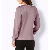 Lyocell-Mix-Strickjacke m. Schmuckknöpfen, mauve