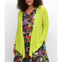 Strickjacke im Häkel-Look, m.Zipfelsaum, limone
