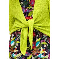 Strickjacke im Häkel-Look, m.Zipfelsaum, limone