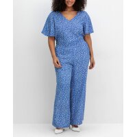 Jumpsuit mit Millefleurs-Print, blau gemustert