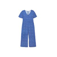 Jumpsuit mit Millefleurs-Print, blau gemustert