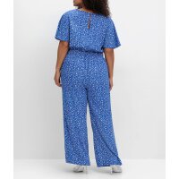 Jumpsuit mit Millefleurs-Print, blau gemustert