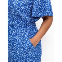 Jumpsuit mit Millefleurs-Print, blau gemustert