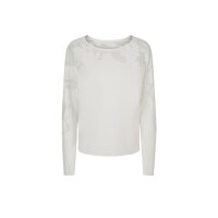 Pullover m. Ausbrenner-Muster, ecru