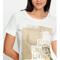 Shirt m. Schriftzug und Ziersteinen, ecru-beige