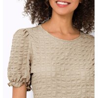 Shirt in gesmokter Qualität, sesam