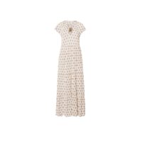 Jerseykleid, ecru-camel-bedruckt
