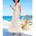 Jersey Dress, ecru-camel printed