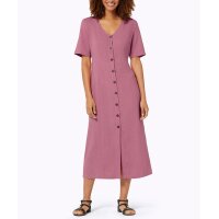 Linen-Viscose Summer Dress, antique rose