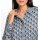 Jerseybluse , hellblau-rauchblau-bedruckt