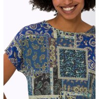 Shirt in patch look, denim blue-green-printed
