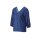 Schlupf-Bluse m.Schlitzen und Spitze, royalblau