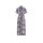 Druckkleid m. Ethno-Print, royalblau-cognac