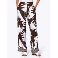 Palazzo trousers, chocolate-white printed