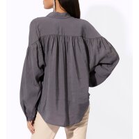 Oversized-Bluse m. Glitzersteinchen, anthrazit