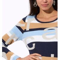 Pullover m. Glitzersteinchen, marine-ecru