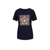 Shirt with Star and Heart Print, navy