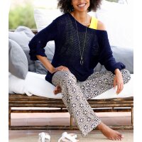 2-in-1-Pullover mit Jersey-Top, marine-limone