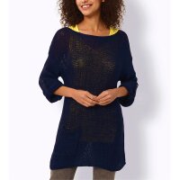 2-in-1-Pullover mit Jersey-Top, marine-limone