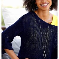 2-in-1-Pullover mit Jersey-Top, marine-limone