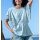 Fledermausshirt m. Crochet-Spitze, hellblau