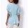 Fledermausshirt m. Crochet-Spitze, hellblau
