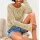 Ajourpullover mit Glanzgarn, sand