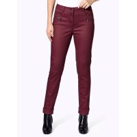 Jeans mit Beschichtung, bordeaux