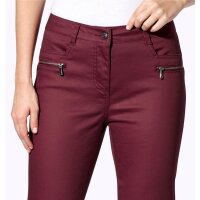 Jeans mit Beschichtung, bordeaux