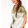 Printed shirt with heart motif, olive-ecru