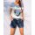 Druckshirt m. Herz-Motiv, blau-ecru