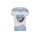 Druckshirt m. Herz-Motiv, blau-ecru