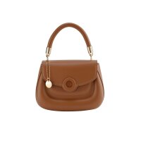Bag w. gold-coloured details, cognac