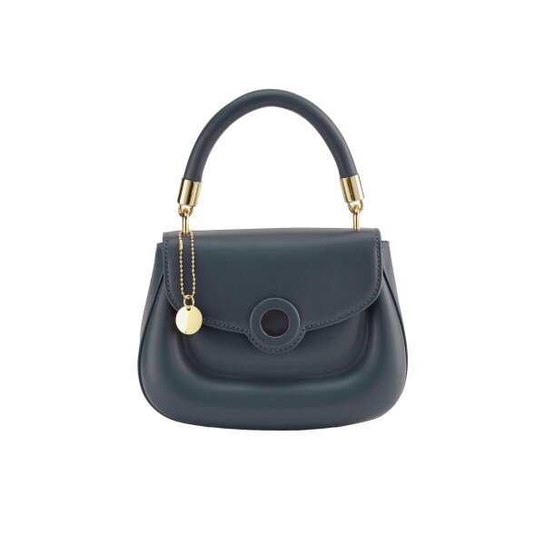 Bag w. gold-coloured details, smoky blue