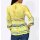 Plissee-Bluse, limone-ecru-bedruckt