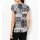 Druckbluse m. U-Boot-Ausschnitt, schwarz-sand-bedruckt