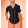Bluse m. Kontrastpaspeln, schwarz