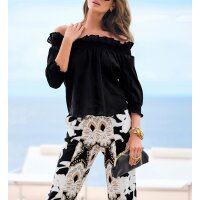 Carmenbluse, schwarz