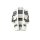 Ajour Open-Knit Cardigan with Stripes, ecru-black