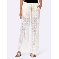 Cargohose m.Cut-outs, ecru