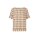 Bouclé blouse w. houndstooth pattern, ecru-camel