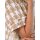 Bouclé blouse w. houndstooth pattern, ecru-camel
