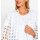 Blouse blazer w. eyelet pattern, ecru