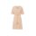 Dress with tie belt, apricot-ecru printed