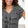Print Shirt w. Ruching, black-ecru-striped